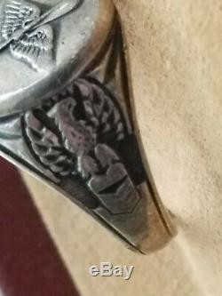 Im Selling a Used Vintage Sterling Silver WWII Army Air Corps Ring