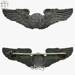 India Theater Made Wwii U. S. Army Air Corps Air Crew Wings 3 Size Pin-back #146