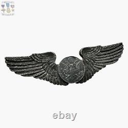 India Theater Made Wwii U. S. Army Air Corps Air Crew Wings 3 Size Pin-back #146