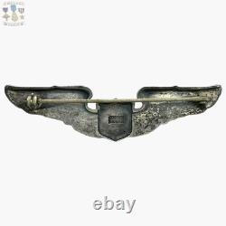 Josten Wwii Pilot Wings U. S. Army Air Corps Badge 3-1/16 Size Sterling Ww2 #262
