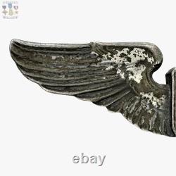 Josten Wwii Pilot Wings U. S. Army Air Corps Badge 3-1/16 Size Sterling Ww2 #286