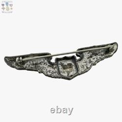 Josten Wwii Pilot Wings U. S. Army Air Corps Badge 3-1/16 Size Sterling Ww2 #286
