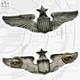 Josten Wwii Senior Pilot Wings Army Air Forces Badge 3 Size Sterling Ww2 #356
