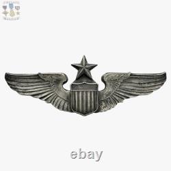Josten Wwii Senior Pilot Wings Army Air Forces Badge 3 Size Sterling Ww2 #356