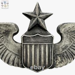 Josten Wwii Senior Pilot Wings Army Air Forces Badge 3 Size Sterling Ww2 #356