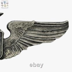 Josten Wwii Senior Pilot Wings Army Air Forces Badge 3 Size Sterling Ww2 #356