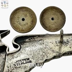 Josten Wwii Senior Pilot Wings Army Air Forces Badge 3 Size Sterling Ww2 #356