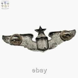 Josten Wwii Senior Pilot Wings Army Air Forces Badge 3 Size Sterling Ww2 #356