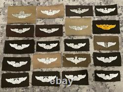 LOT OF x20 WW2 WWII Era Military USAAF US Army Air Force Cloth Pilots Wings Etc