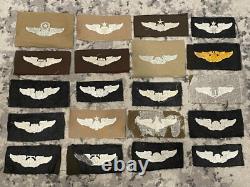 LOT OF x20 WW2 WWII Era Military USAAF US Army Air Force Cloth Pilots Wings Etc