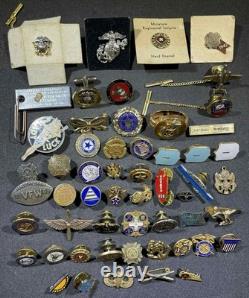 LOT x53 WW2 WWII Military Army Navy USN US Army Air Force USAAF Pins & Buttons