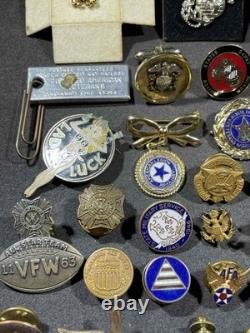 LOT x53 WW2 WWII Military Army Navy USN US Army Air Force USAAF Pins & Buttons