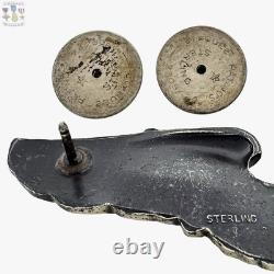 Liaison Pilot Wings Wwii U. S. Army Air Corps Badge 3 Size Sterling Ww2 #02