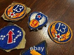 Lot Of 8 WW2 US Army Air Corps USAAC Uniform Cut Insignia Patches Ruptured Duck
