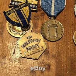 Lot Of WWII Korea Aviator Army Air Corp Medals, One Named