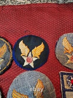 Lot Of WWII US Army Air Corps Bullion Felt Australian And CBI Made Patches