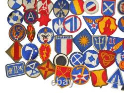 Lot of 100 WWII US Army & Air Force AAF Patches Insignia CBI ETO DR15