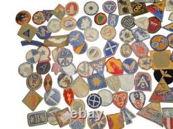 Lot of 100 WWII US Army & Air Force AAF Patches Insignia CBI ETO DR15