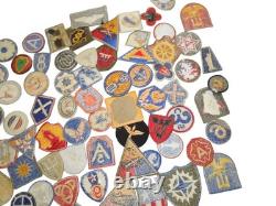 Lot of 100 WWII US Army & Air Force AAF Patches Insignia CBI ETO DR15