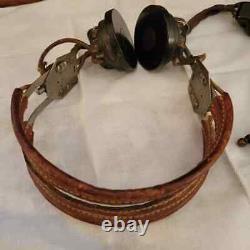 Lot of 3 WWII HS-33 Headset / Receivers Army Air Corps & Aviator Goggle/Glasses