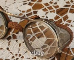 Lot of 3 WWII HS-33 Headset / Receivers Army Air Corps & Aviator Goggle/Glasses