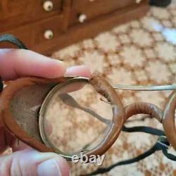 Lot of 3 WWII HS-33 Headset / Receivers Army Air Corps & Aviator Goggle/Glasses