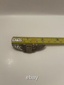 Lux? Wwii Us. Army Air Corps Pilot Wings Badge Luxenberg New York Sterling Ww2