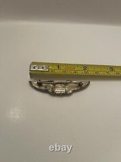 Lux? Wwii Us. Army Air Corps Pilot Wings Badge Luxenberg New York Sterling Ww2