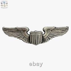 Lux? Wwii Us. Army Air Corps Pilot Wings Badge Luxenberg New York Sterling Ww2