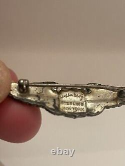 Lux? Wwii Us. Army Air Corps Pilot Wings Badge Luxenberg New York Sterling Ww2