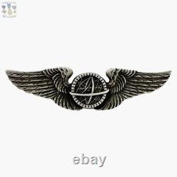 Luxenberg Wwii Army Air Corps Navigator Wings 2-1/16 Size Insignia Sterling