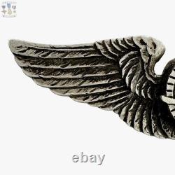 Luxenberg Wwii Army Air Corps Navigator Wings 2-1/16 Size Insignia Sterling