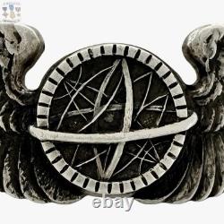 Luxenberg Wwii Army Air Corps Navigator Wings 2-1/16 Size Insignia Sterling