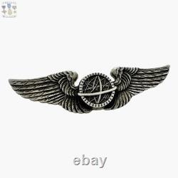 Luxenberg Wwii Army Air Corps Navigator Wings 2-1/16 Size Insignia Sterling