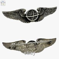 Luxenberg Wwii Army Air Corps Navigator Wings 2-1/16 Size Insignia Sterling