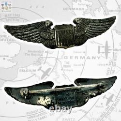 Luxenberg Wwii Army Air Corps Pilot Wings 2-1/16 Size Insignia Sterling Luxenberg Wwii Army Air Corps Pilot Wings 2-1/16 Size Insignia Sterling