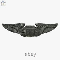 Luxenberg Wwii Army Air Corps Pilot Wings 2-1/16 Size Insignia Sterling