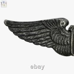 Luxenberg Wwii Army Air Corps Pilot Wings 2-1/16 Size Insignia Sterling