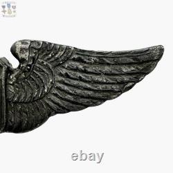 Luxenberg Wwii Army Air Corps Pilot Wings 2-1/16 Size Insignia Sterling