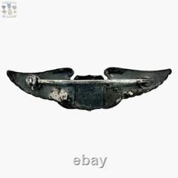 Luxenberg Wwii Army Air Corps Pilot Wings 2-1/16 Size Insignia Sterling