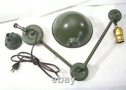 MINTY Antique NOS WWII U. S. Military EDON LAMP Articulated INDUSTRIAL LIGHT Army