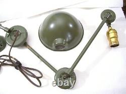 MINTY Antique NOS WWII U. S. Military EDON LAMP Articulated INDUSTRIAL LIGHT Army