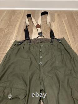 MINT WWII US Army Air Forces Type A-9 Flight Pants Alpaca Lined Suspenders SZ 40