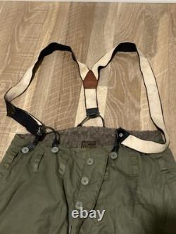 MINT WWII US Army Air Forces Type A-9 Flight Pants Alpaca Lined Suspenders SZ 40