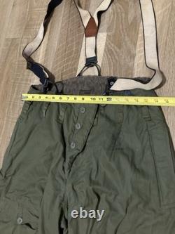 MINT WWII US Army Air Forces Type A-9 Flight Pants Alpaca Lined Suspenders SZ 40