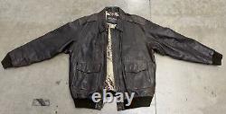 Men's WWII U. S Army Air Force JACKET TYPE A-2 FLYER'S LEATHER NSN NO. 8415