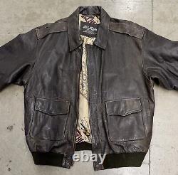 Men's WWII U. S Army Air Force JACKET TYPE A-2 FLYER'S LEATHER NSN NO. 8415