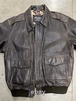 Men's WWII U. S Army Air Force JACKET TYPE A-2 FLYER'S LEATHER NSN NO. 8415