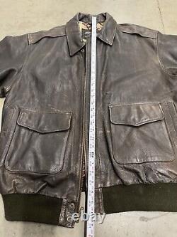 Men's WWII U. S Army Air Force JACKET TYPE A-2 FLYER'S LEATHER NSN NO. 8415