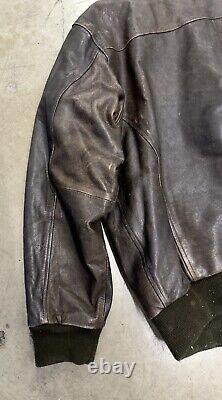 Men's WWII U. S Army Air Force JACKET TYPE A-2 FLYER'S LEATHER NSN NO. 8415